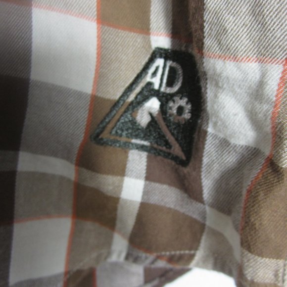 New Artful Dodger Mens 4XL Brown Plaid 100% Cotton LS Button Front Shirt - Picture 9 of 14